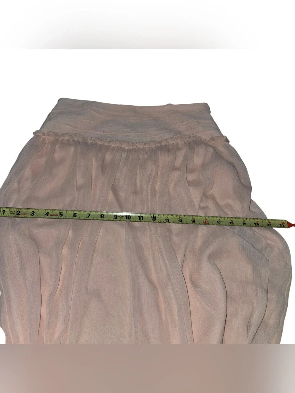Flowing Blush Maxi Skirt with Smocked Waist